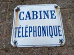 Cabine Telephonique emaille bord, brocante, Japy Freres, Antiek en Kunst, Ophalen of Verzenden