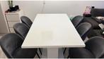 Eet tafel met zes stoelen, Huis en Inrichting, Tafels | Eettafels, 200 cm of meer, Zo goed als nieuw, Rechthoekig, 50 tot 100 cm