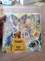 Gele ephemera set snailmail journal scrapbook, Hobby en Vrije tijd, Ophalen of Verzenden, Nieuw