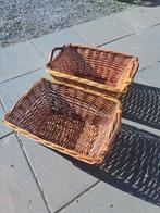 Twee rieten manden - 50x37x23 cm, Ophalen, Gebruikt, Mand, Riet