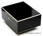 SALE HUMIDOR ADORINI MILAN DELUXE 75 SIGAREN ZWARTE LAK h157, Verzenden, Nieuw, Tabaksdoos of Verpakking