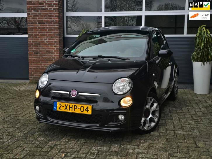 Fiat 500 0.9 TwinAir Turbo 500S Apk |Nap |Sport |Zwart, Auto's, Fiat, Bedrijf, Te koop, ABS, Airbags, Airconditioning, Centrale vergrendeling