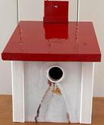 Cadeautip Marmerlook Koolmees vogelhuisje, Ophalen of Verzenden, Nieuw, Hout, Broedkooi of Kweekkooi