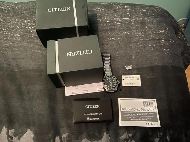 citizen eco drive, Sieraden, Tassen en Uiterlijk, Horloges | Heren, Zo goed als nieuw, Polshorloge, Citizen, Staal, Staal, Ophalen