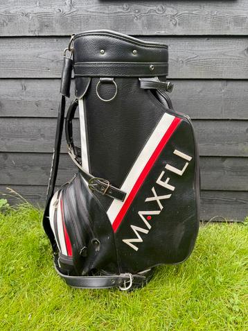 Maxfli tourbag; golftas leer; gebruikt beschikbaar voor biedingen