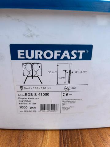 1000 stuks EUROFAST Schroeven – 4.8 x 50 mm – Magni Silver beschikbaar voor biedingen