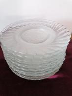Puntgave  vintage glazen bordjes  16 stuks, Ophalen of Verzenden