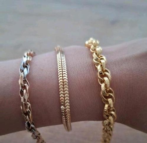 14 karaat gouden armband jasseron schakel, Sieraden, Tassen en Uiterlijk, Armbanden, Zo goed als nieuw, Goud, Goud, Ophalen of Verzenden