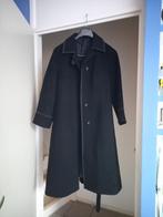 Wollen lange jas vintage jaren 60, Ophalen of Verzenden, Zo goed als nieuw, Maat 38/40 (M), Zwart