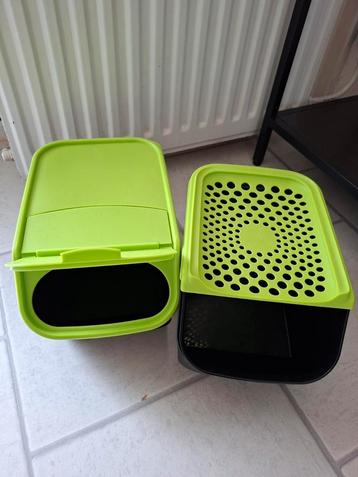 Groene opbergboxen voor uien en aardappelen (2-delig)! beschikbaar voor biedingen