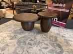 Salontafel 2-Delig bruin mango 50%Korting Direct/leverbaar