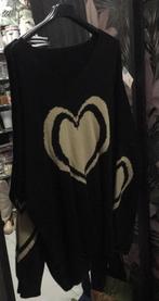 Nieuwe dames trui zwart goud beige 1 maat grote maat, Ophalen of Verzenden, Nieuw, Zwart