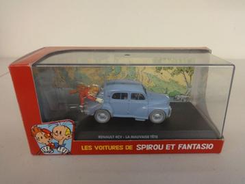 4792: Robbedoes en Kwabbernoot - Renault 4CV - Atlas 1:43 beschikbaar voor biedingen