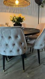 BEIGE CREME EETKAMER STOEL LAATSTE 2 STUKS ERIC KUSTER STYLE, Ophalen, Zo goed als nieuw