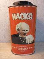 Vintage oranje Hacks hoestbonbons blik, Verzamelen, Blikken, Ophalen of Verzenden, Gebruikt, Overige, Overige merken