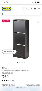 Bissa schoenenkast IKEA zwart nieuw, Huis en Inrichting, Kasten | Schoenenkasten, Nieuw, Ophalen of Verzenden