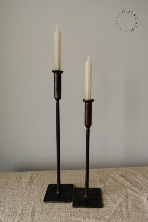 Hoge Metalen Kandelaars | Set Van Twee, Huis en Inrichting, Woonaccessoires | Kandelaars en Kaarsen, Nieuw, Kandelaar, 25 tot 50 cm