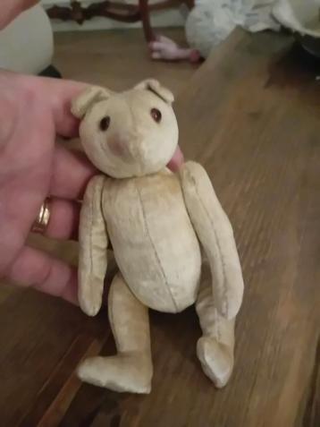 Antiek Vintage Beertje glasogen schijven armen benen.  beschikbaar voor biedingen