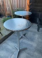 2x Aluminium Statafels - Ø60cm, Ophalen of Verzenden, Gebruikt