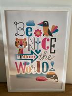 Poster Ingela ‘Be nice to the world’, Gebruikt, Ophalen