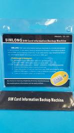 Simlong SIM Card Informatie Backup maken. Nieuw. 6C7, Tweedehands verkoop, Tweedehands verkoop, Gebruikt, Overige typen