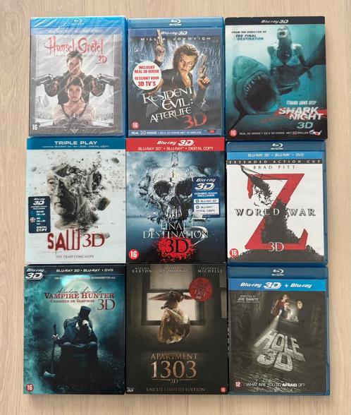 Blu Ray | Collectie van 9x 3D Blu-ray’s voor €45 | Horror, Cd's en Dvd's, Blu-ray, Gebruikt, 3D, Ophalen of Verzenden