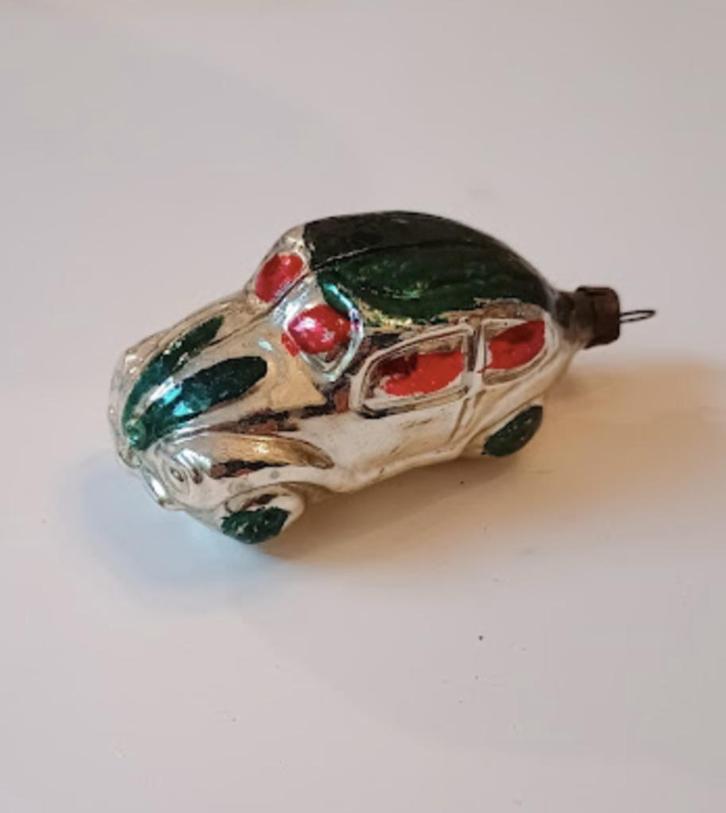 oude kerstbal: Auto, oldtimer 6,5 cm, goede staat, Antiek en Kunst, Curiosa en Brocante, Ophalen of Verzenden
