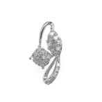 Beeldige 14 krt wit gouden hanger met 0,16 karaat diamanten, Sieraden, Tassen en Uiterlijk, Kettingen, Nieuw, Ophalen of Verzenden