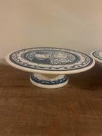 1 Blond Amsterdam Delfts Blauw Taartplateau, Ophalen, Porselein of Keramiek, Schaal, Rond