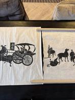 2 x op rijst papier Chinese afbeeldingen, Antiek en Kunst, Verzenden