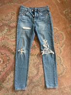 Vintage LEVIS 501 SKINNY JEANS S Blue Size W24/L30, Ophalen of Verzenden, Zo goed als nieuw, Blauw, W30 - W32 (confectie 38/40)
