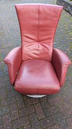 Leren fauteuil (verstelbaar), Huis en Inrichting, Fauteuils, Ophalen, Gebruikt, 75 tot 100 cm, 50 tot 75 cm