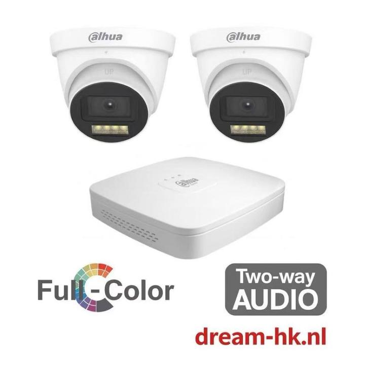 2MP Dahua WizSense Smart Dual Light Full Color-Two Way Audio, Audio, Tv en Foto, Videobewaking, Nieuw, Buitencamera, Ophalen of Verzenden