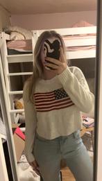 Witte trui met USA vlag - Maat S, Kleding | Dames, Wit, Ophalen of Verzenden, Zo goed als nieuw, Maat 36 (S)