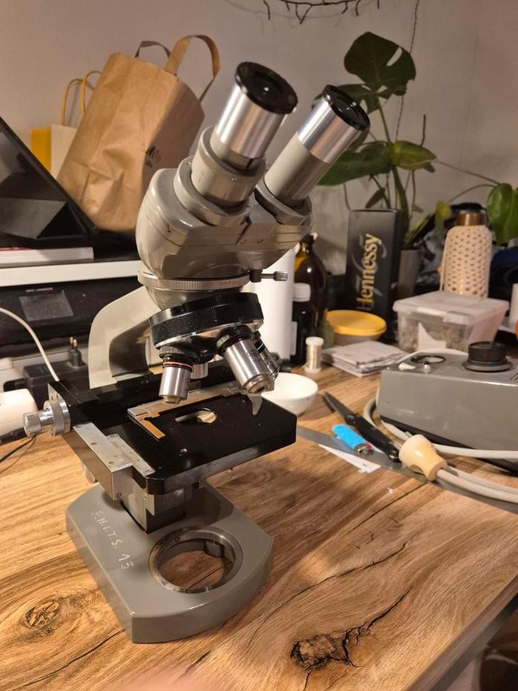 Olympus binoculaire microscoop, Audio, Tv en Foto, Optische apparatuur | Microscopen, Gebruikt, Ophalen of Verzenden