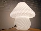 Murano Witte Swirl Mushroom lamp, jaren 70, Gebruikt, -, -, Mushroom, space age, murano, Italy, design lamp