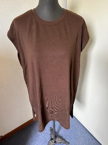 H&M donkerbruin mouwloos shirt mt L z.g.a.n. beschikbaar voor biedingen