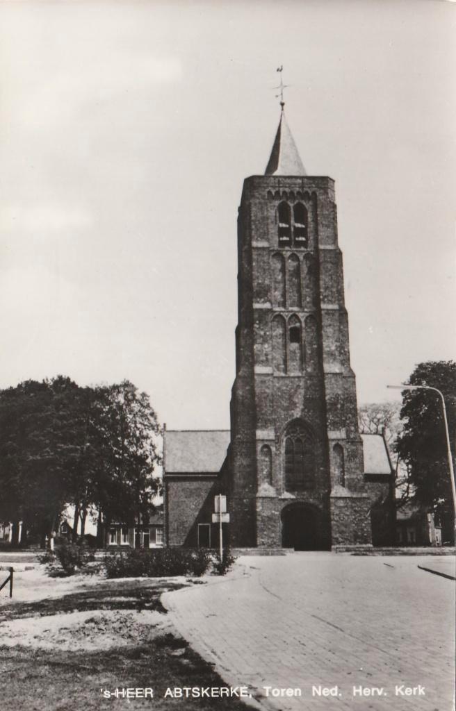 's HEER ABTSKERKE Toren Ned. Herv. Kerk, Verzamelen, Ansichtkaarten | Nederland, Ongelopen, Zeeland, 1960 tot 1980, Verzenden