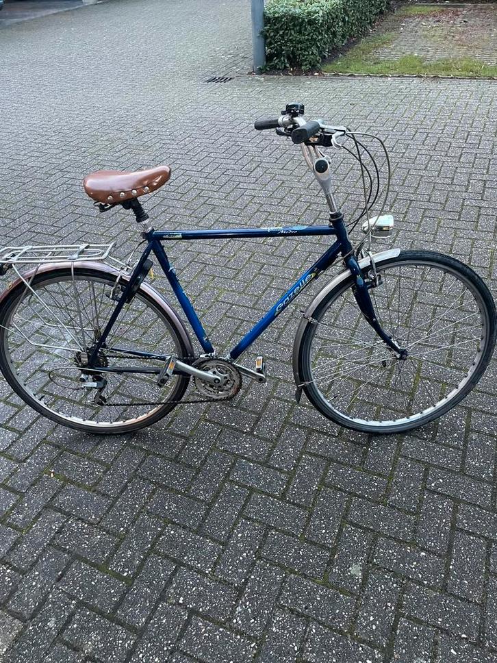 Blauwe Gazelle herenfiets met 24 versnellingen, framemaat 54, Fietsen en Brommers, Fietsen | Heren | Herenfietsen, Gebruikt, Gazelle