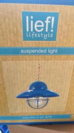 Hanglamp blauw metaal merk lief! lifestyle, Ophalen of Verzenden, Nieuw, Metaal, Minder dan 50 cm