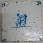 Wandtegel oud spelende kinderen., Ophalen