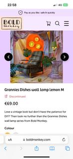 bold monkey grannies dishes wall lamp  lemon m, Huis en Inrichting, Nieuw, Ophalen