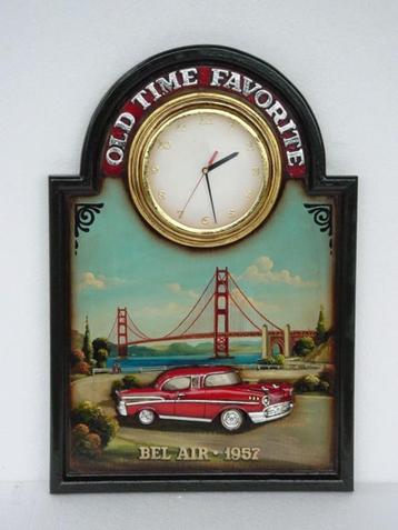 Old time favorite 76 cm - wandbord met klok beschikbaar voor biedingen