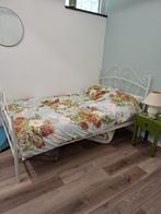 Stalen IKEA bed 120 x 200  cm, Ophalen, Wit, Zo goed als nieuw, Twijfelaar