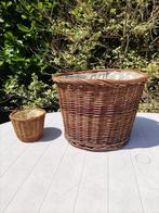 Rieten bloempotten (1 groot & 1 klein), 25 tot 40 cm, Overige materialen, Gebruikt, Rond