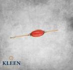 Sierlijke 14K Gouden Broche met Bloedkoraal, Ophalen of Verzenden, Zo goed als nieuw, Goud, Goud