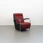 Leolux Scylla fauteuil Rood/Zwart gestreept Chili Flavour