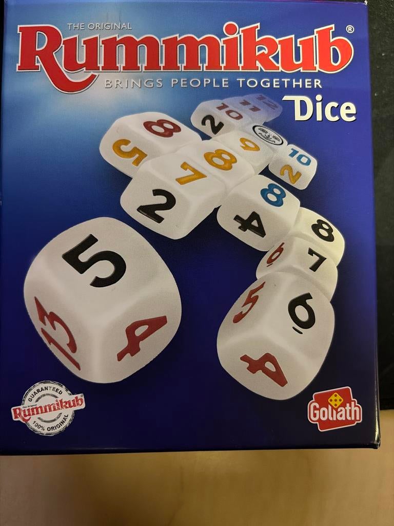 Rummikub Dice - Dobbelsteenvariant van het populaire spel!, Een of twee spelers, Ophalen of Verzenden, Nieuw, Reisspel