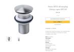 Afvoerplug - Sento RVS Waste Always Open SP110, Ophalen, Nieuw, Rvs, Wastafel