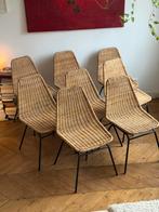 8x Mid Century Modern stoelen – Italia100 Rotanhuis, Ophalen, Zo goed als nieuw, Bruin